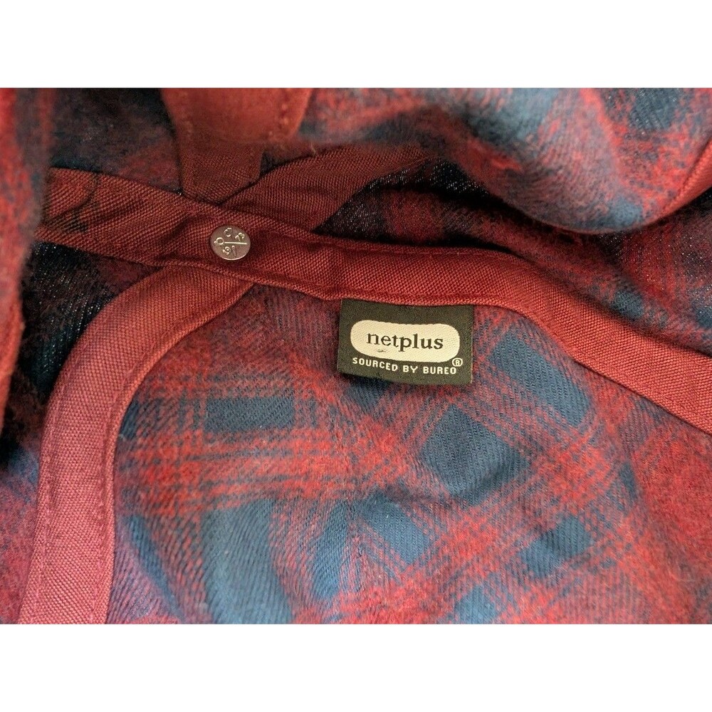 PATAGONIA RANGE FLANNEL HAT DENIM BLUE BURGUNDY RED SOFT CAP UNISEX ADJUSTABLE - Picture 6 of 6